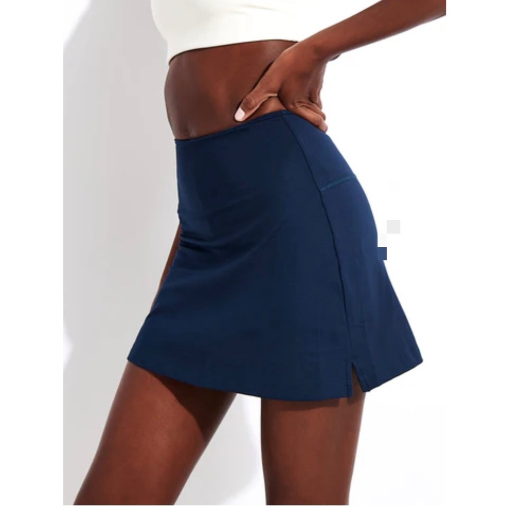 Girlfriend Collective Navy Mini Skirt